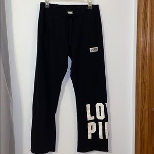 PINK Black Loose Sweatpants